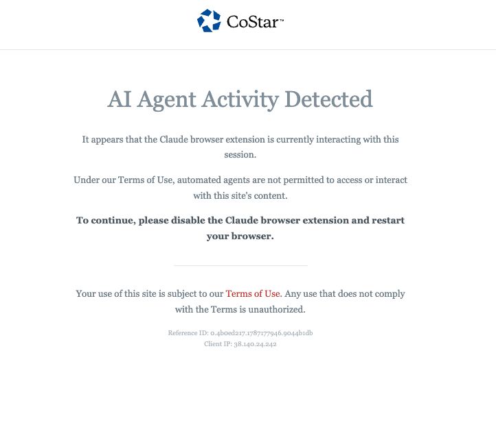 CoStar AI Agent Activity Detected